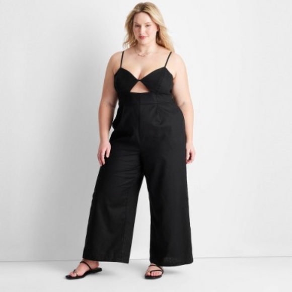 Future Collective Jenny K Lopez Strappy Cut-Out Wide Leg Jumpsuit 16 - Picture 2 of 3